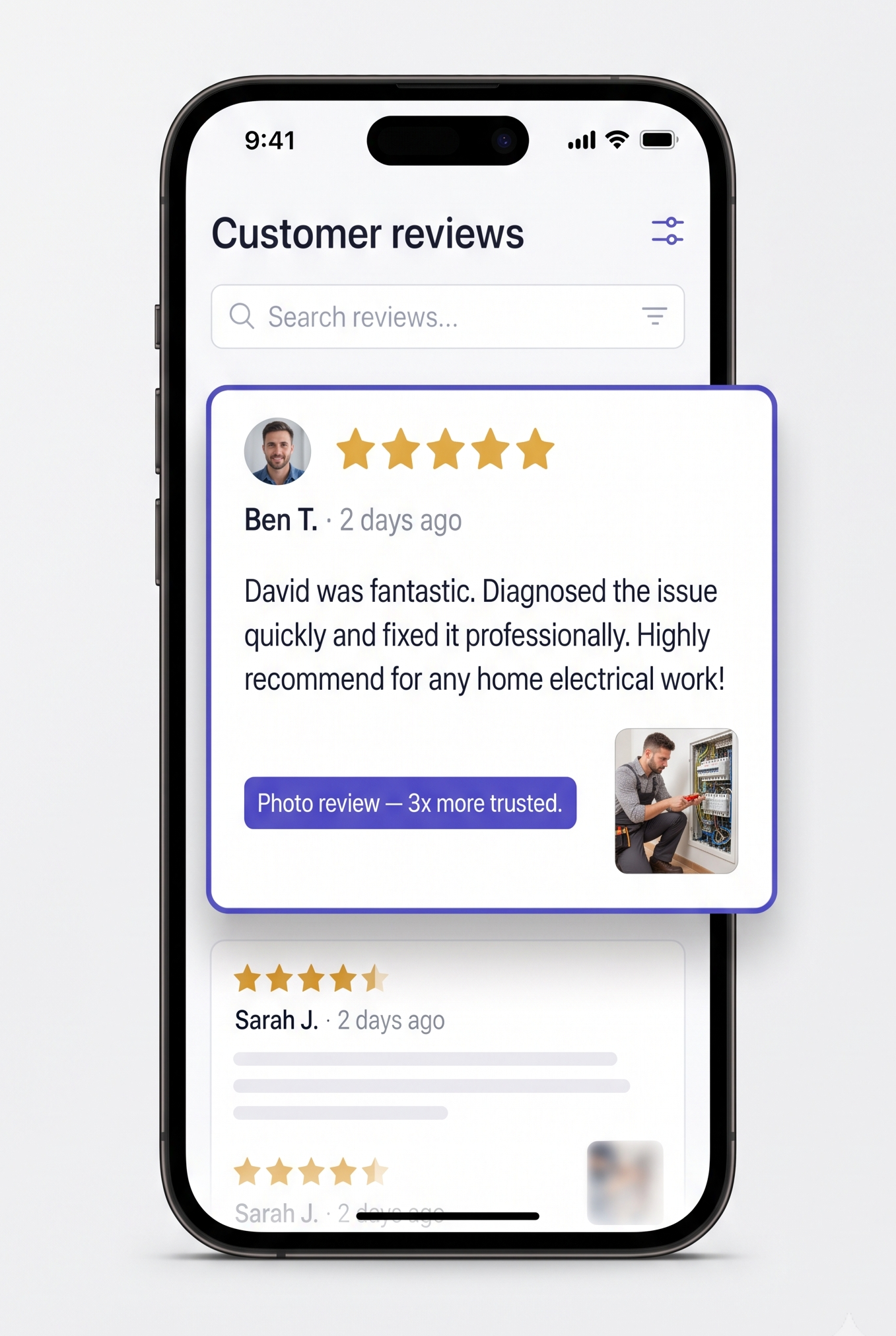 Illustration for Photo reviews, automatically